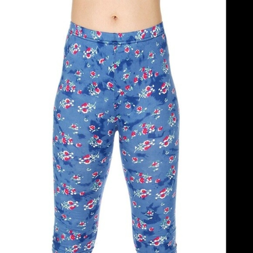 Docele Mini‎ Wild Flower Softbrush Capri Leggings